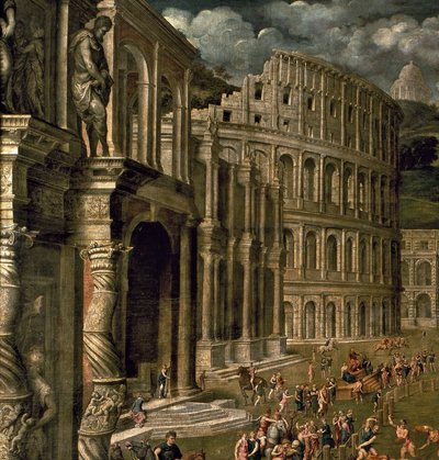 Gladiator Combat (Detail 1) by Paris Bordone